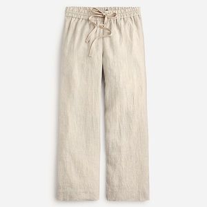 J.Crew Tall wide-leg seaside pant in linen BO812